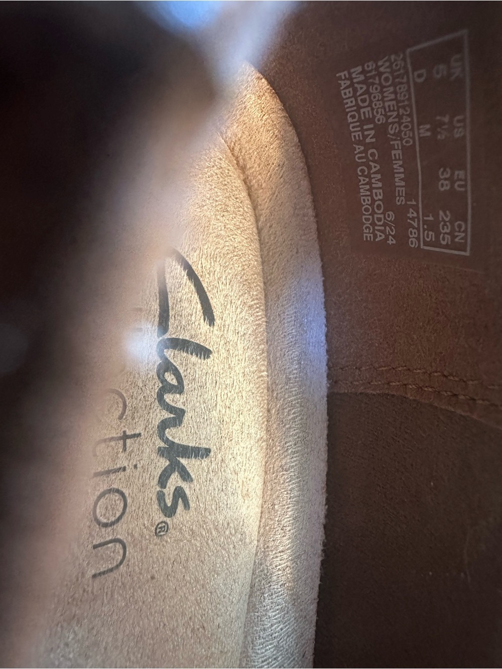 Clarks Marilyn Nora Tan Leather Block Heel Pumps Size 7.5 M - Picture 12 of 12